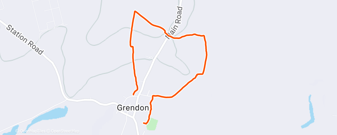 Map of the activity, Grendon and Lower End