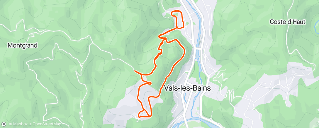 Mapa da atividade, Sortie VTT en soirée