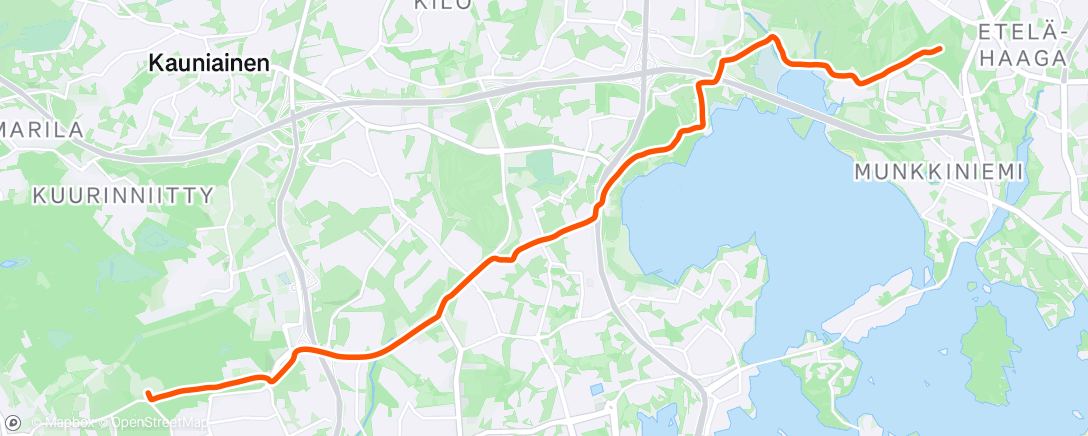 Map of the activity, Afternoon Ride
