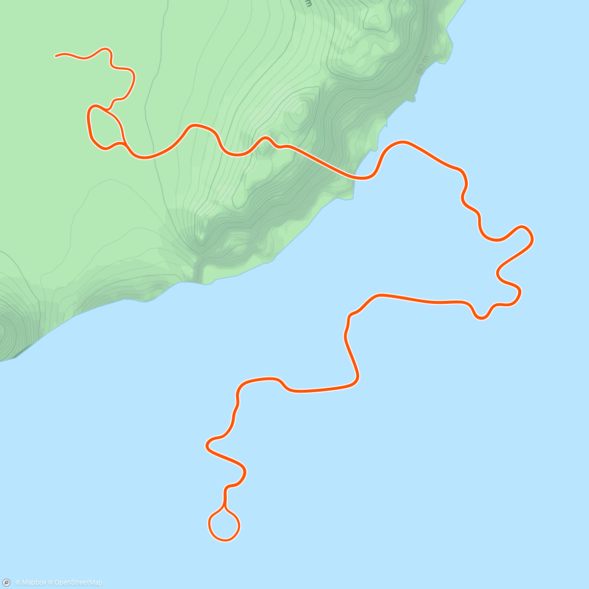 Map of the activity, Zwift - Recovery Ride v2.0