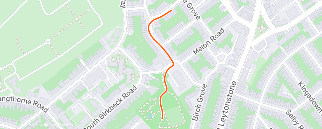 Map of the activity, Morning Run