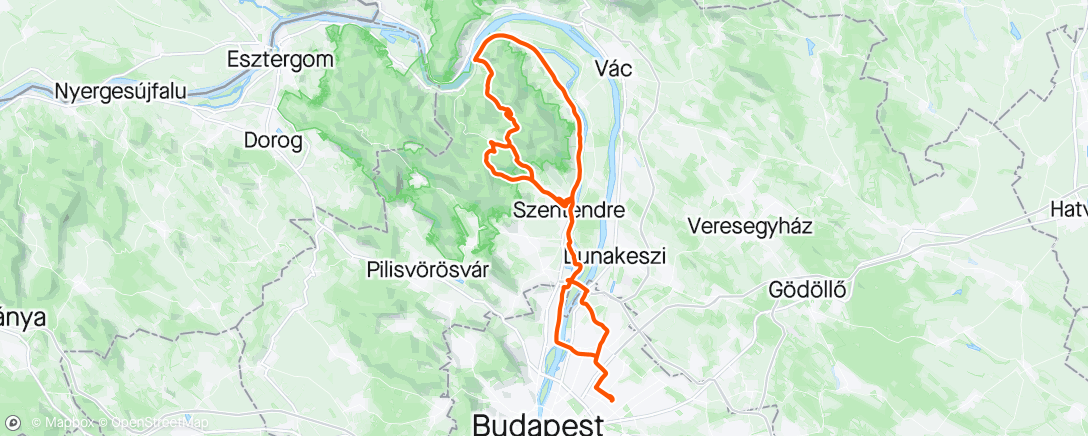 Map of the activity, Afternoon Ride