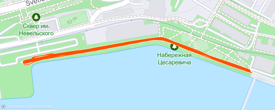 Map of the activity, Тренировка (вечер)