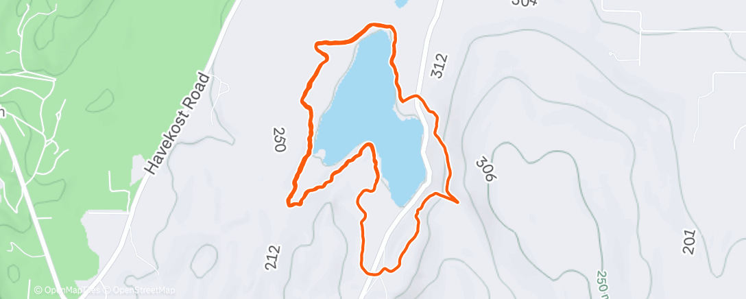 Map of the activity, Heart Lake Loop Trail Run