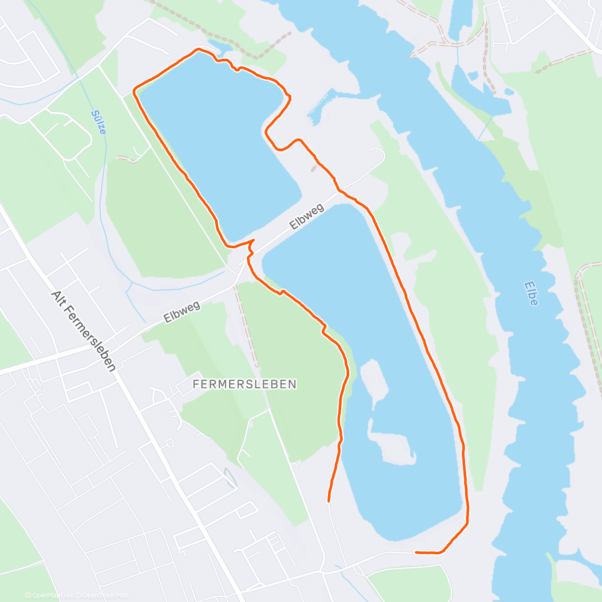 Map of the activity, Spaziergang am Nachmittag