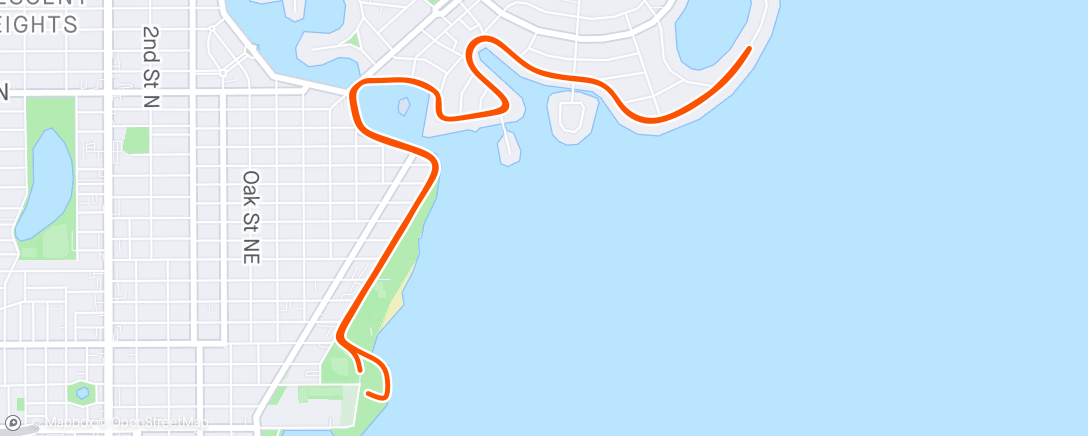 Mapa da atividade, st Anthony’s Olympic Tri-run