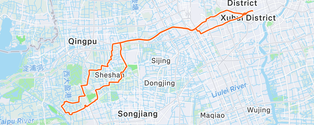 Map of the activity, Morning Ride