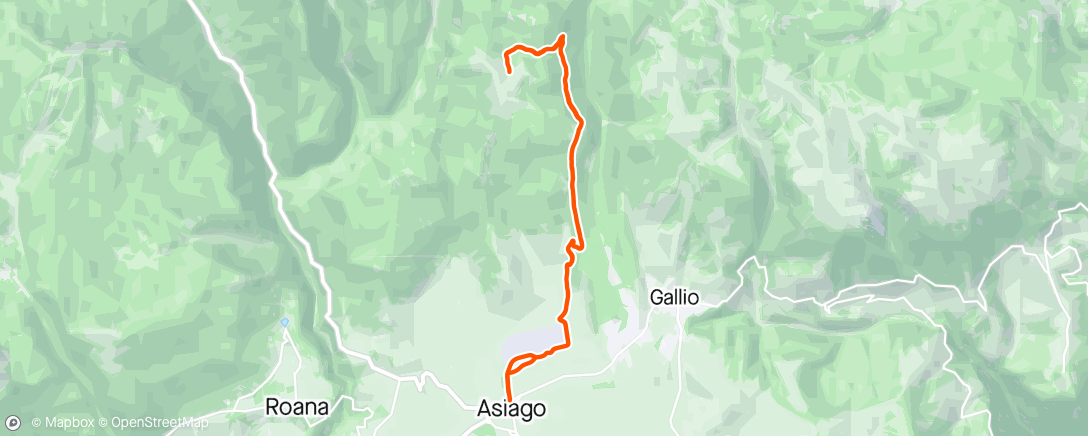 Carte de l'activité Sessione di mountain biking pomeridiana