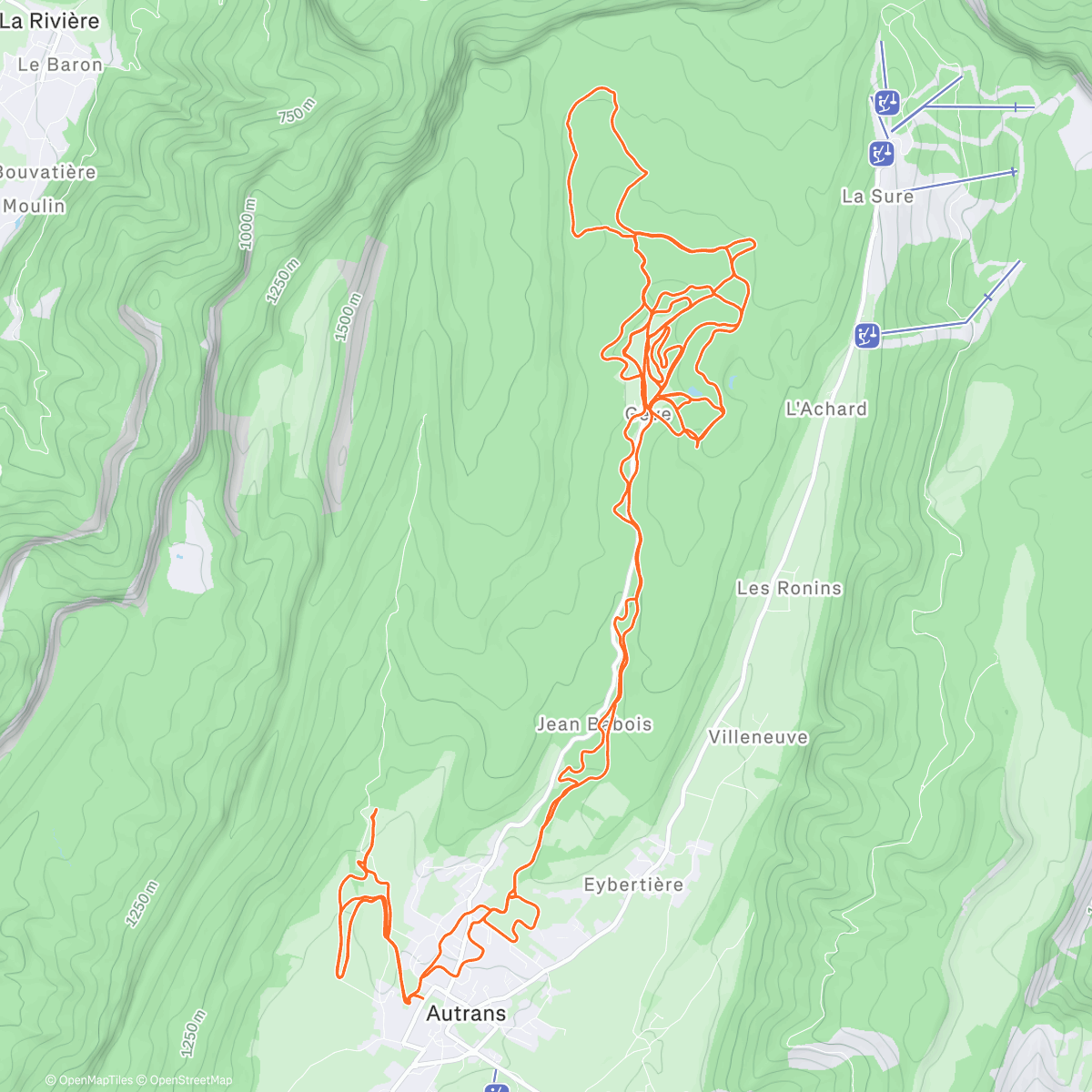Карта физической активности (Dimanche  Nordic Ski)