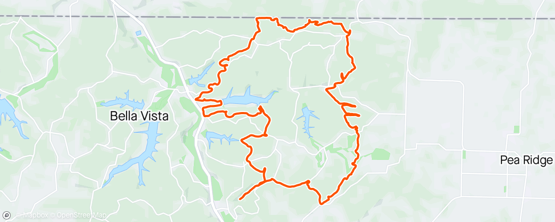 Map of the activity, Back 40 Loop Ride