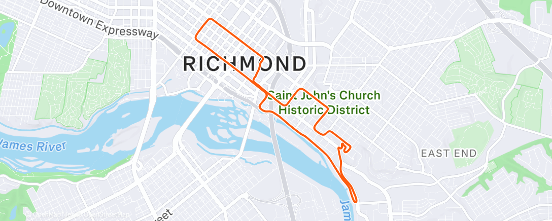 Map of the activity, Zwift