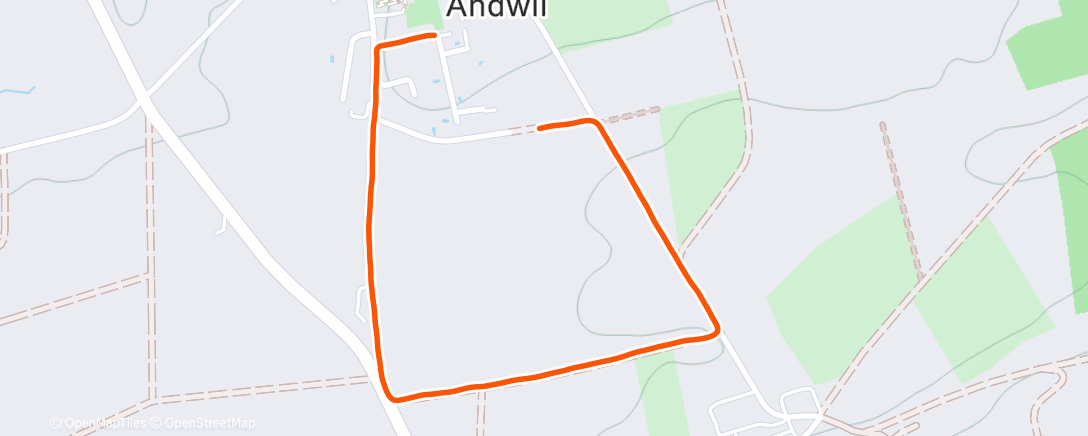 Map of the activity, Evening Run