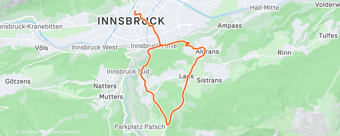 Карта физической активности (Zwift - Foundation on Lutscher in Innsbruck)