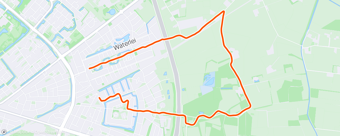 Map of the activity, Evening run - back in 🇳🇱