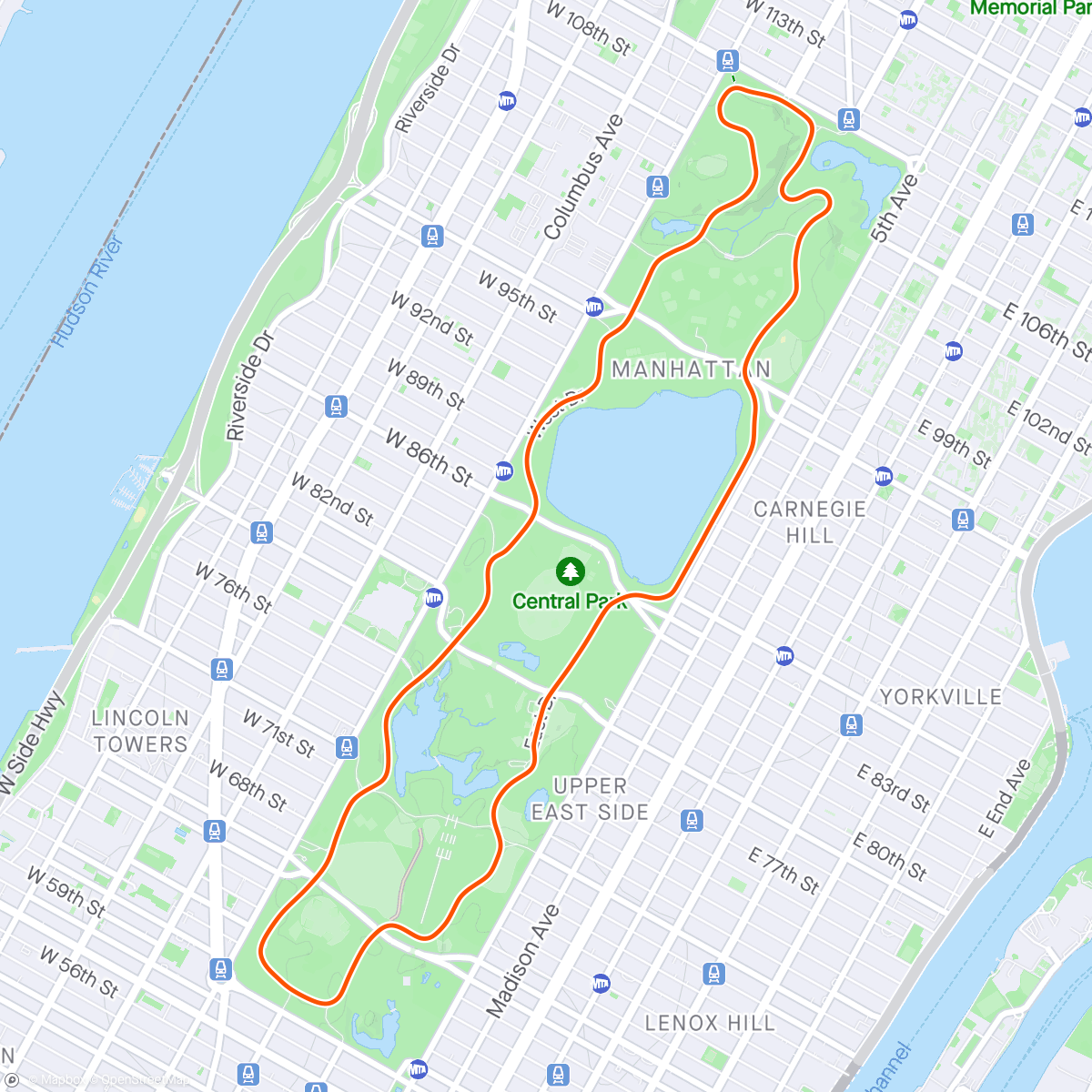 Mappa dell'attività Zwift - Park Perimeter Loop in New York