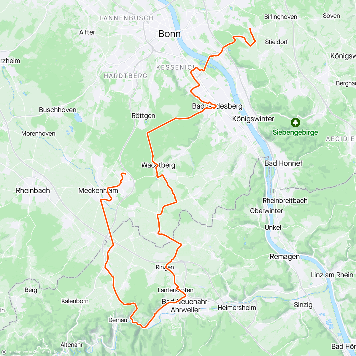 Map of the activity, Rüber nach Meckem