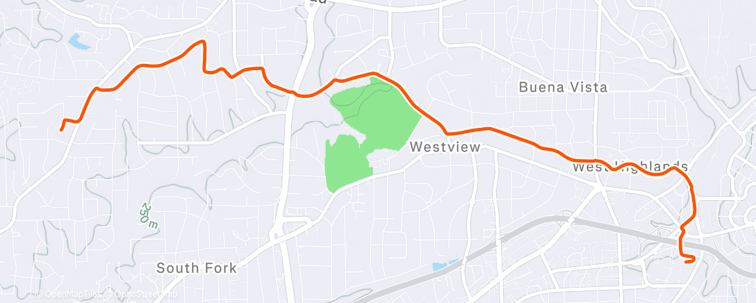 Map of the activity, Afternoon Ride