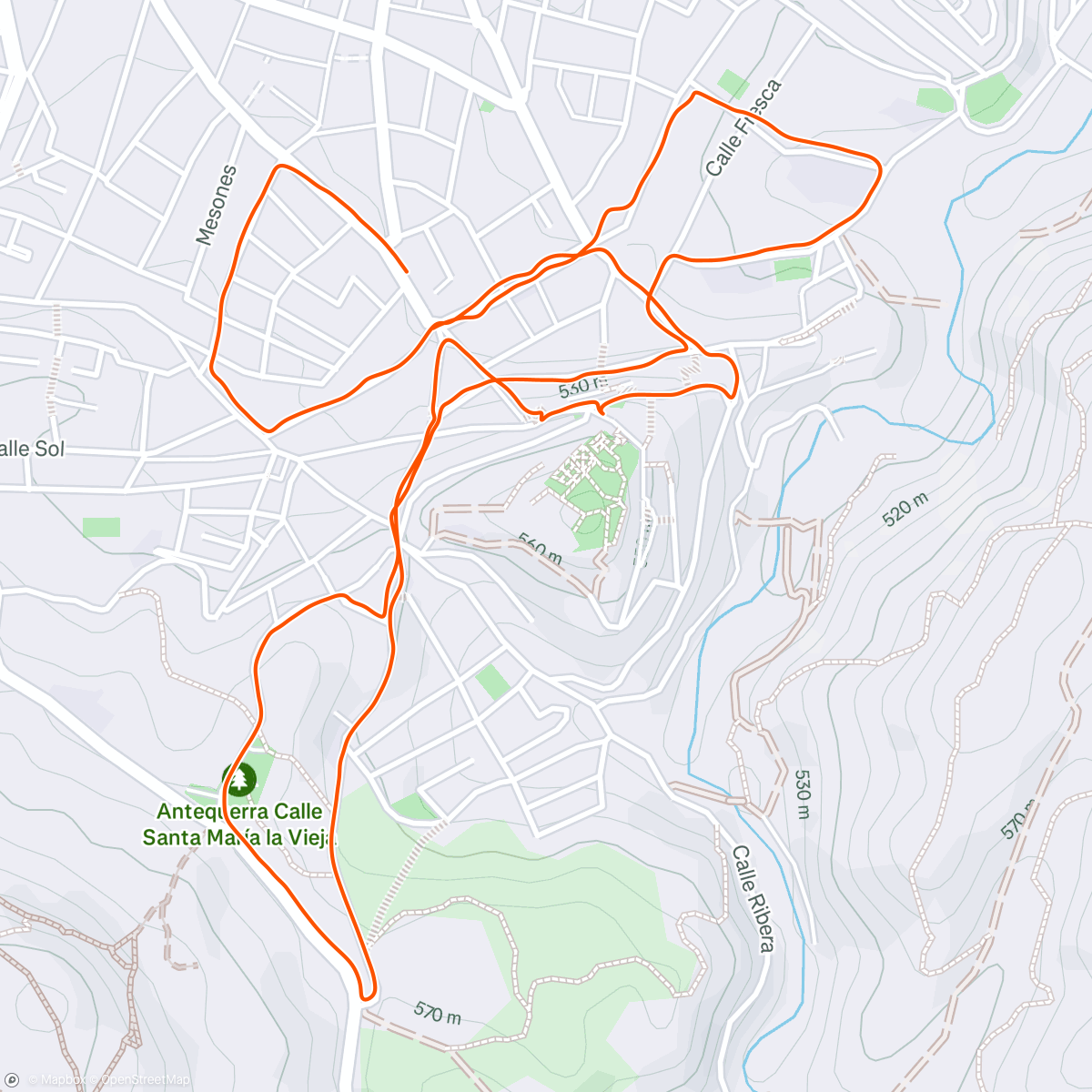 Map of the activity, Antequera