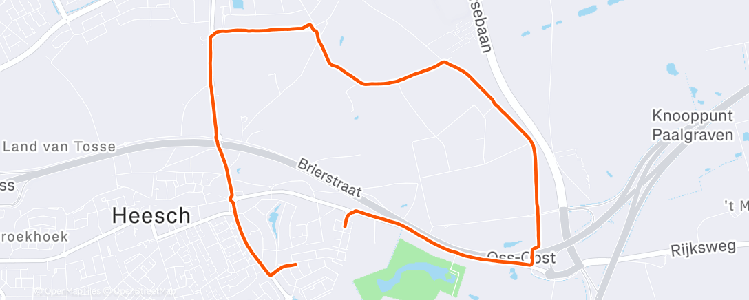 Map of the activity, Avondloop