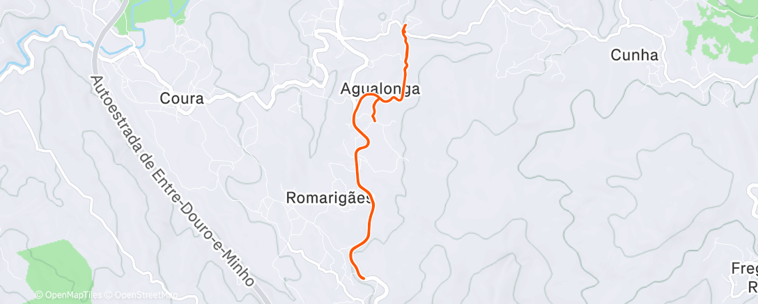 Map of the activity, Afternoon Run