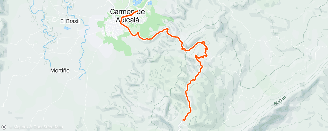 Map of the activity, Alto Cunday