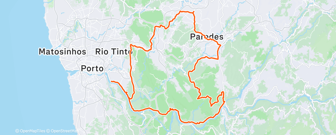 Map of the activity, Volta de bicicleta matinal