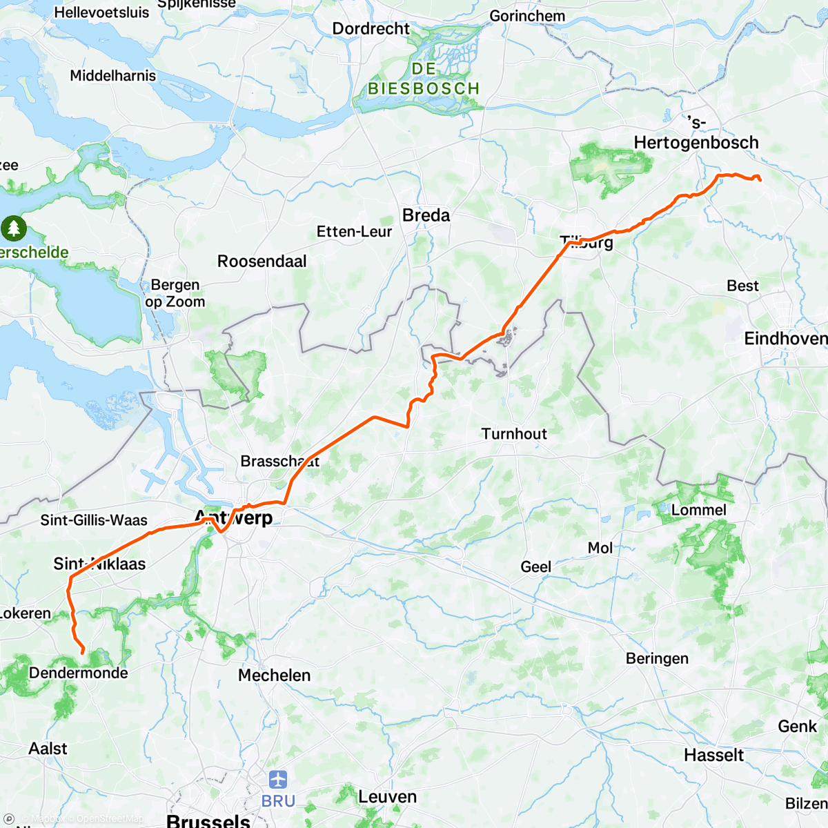 Карта физической активности (Fietsen)