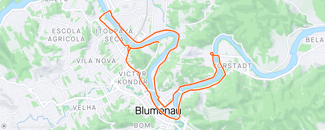 Map of the activity, Maratona de Blumenau