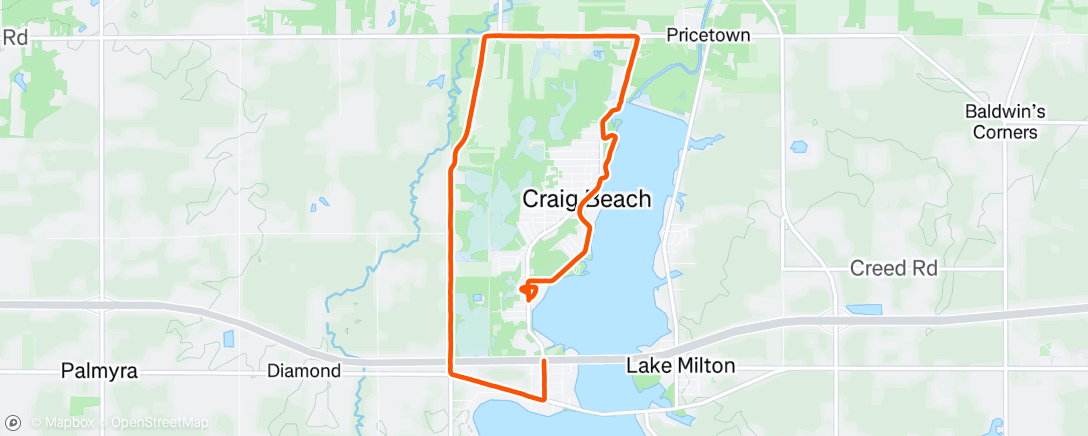 Map of the activity, Morning Run