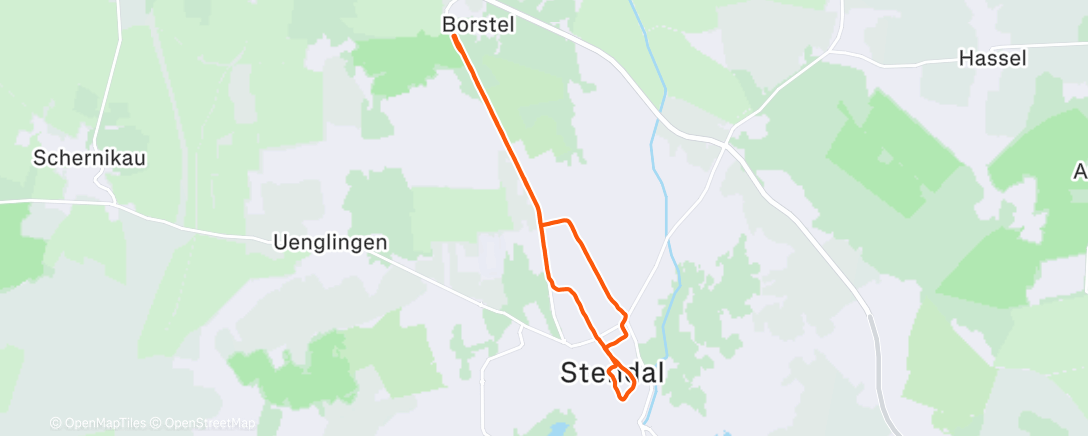 Map of the activity, Abendlauf