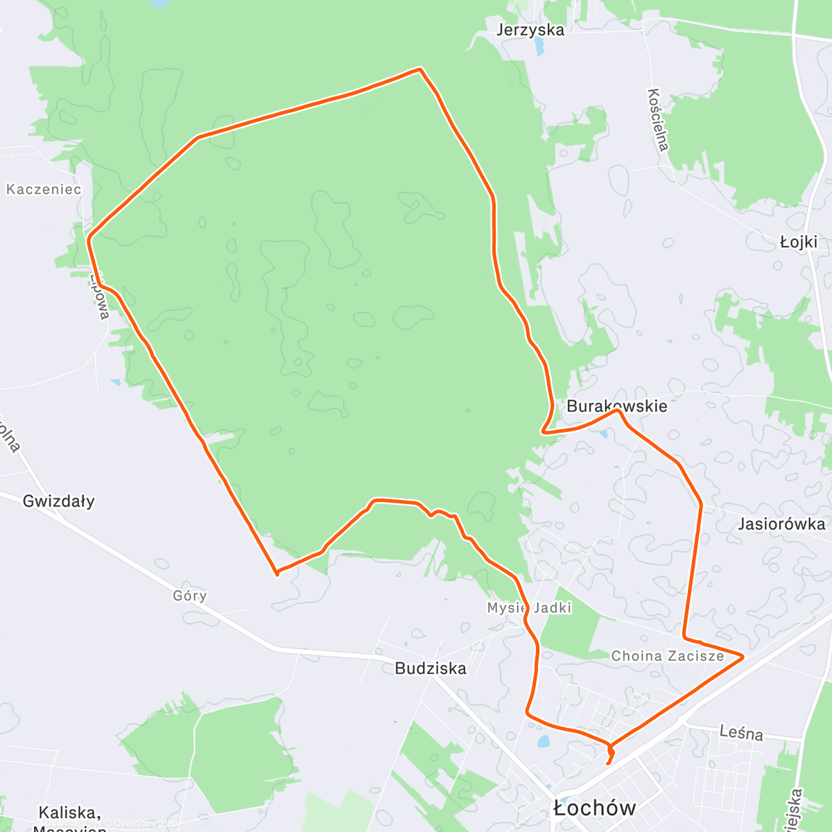 Map of the activity, Podróże z Władem - Babskie Kwadraty Hike