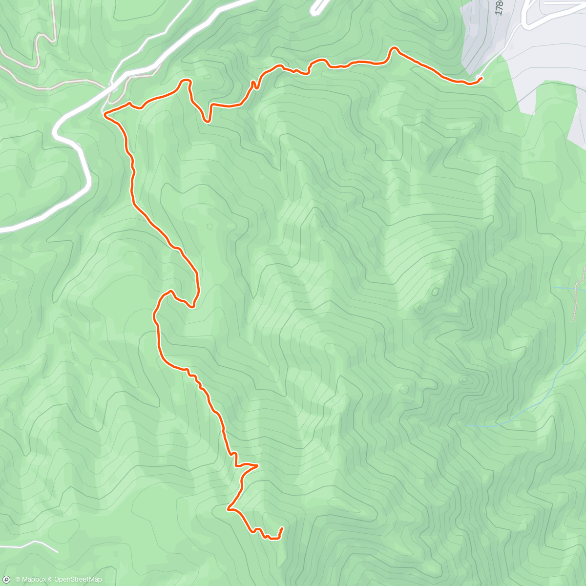 Map of the activity, Green Down