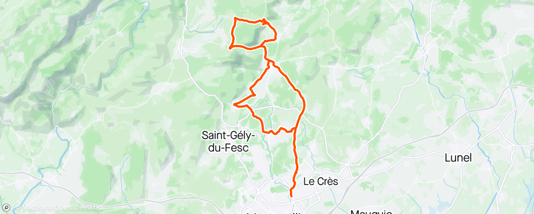 Map of the activity, 3h endurance au vent 🥲
