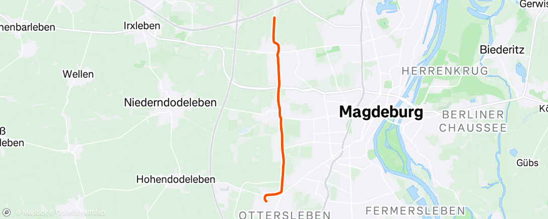 Map of the activity, Fahrt am Morgen