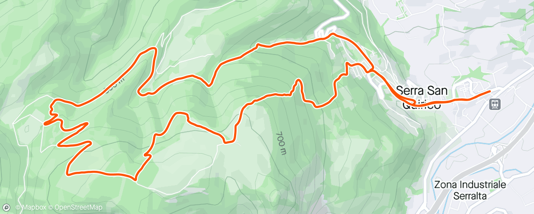 Map of the activity, Sessione di e-mountain biking serale