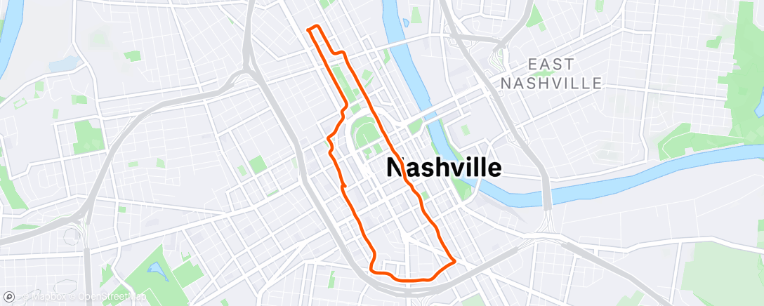 Map of the activity, Afternoon Run