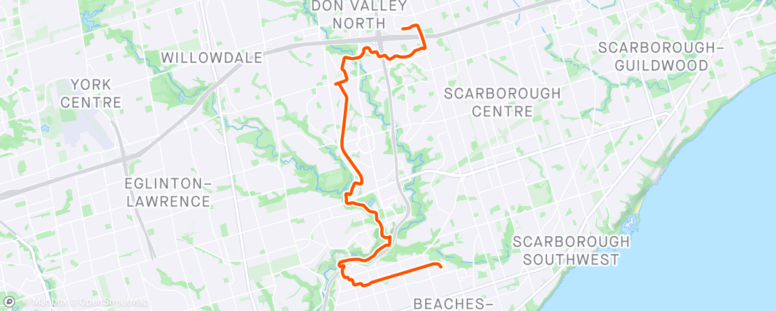 Map of the activity, Ride to Work