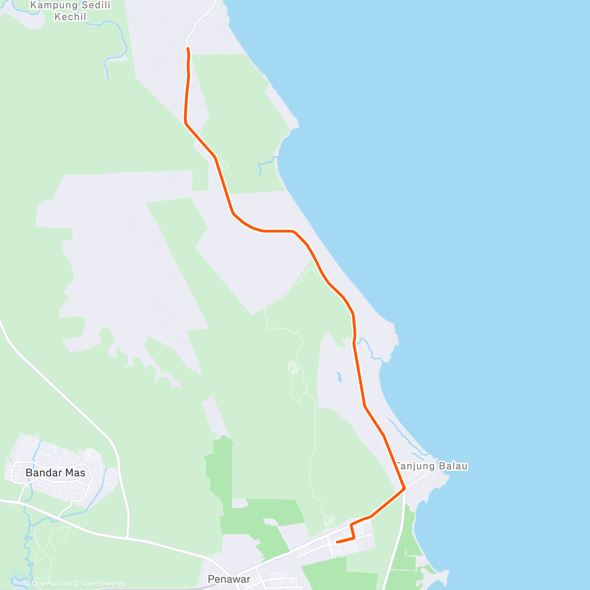 Map of the activity, Afternoon Ride