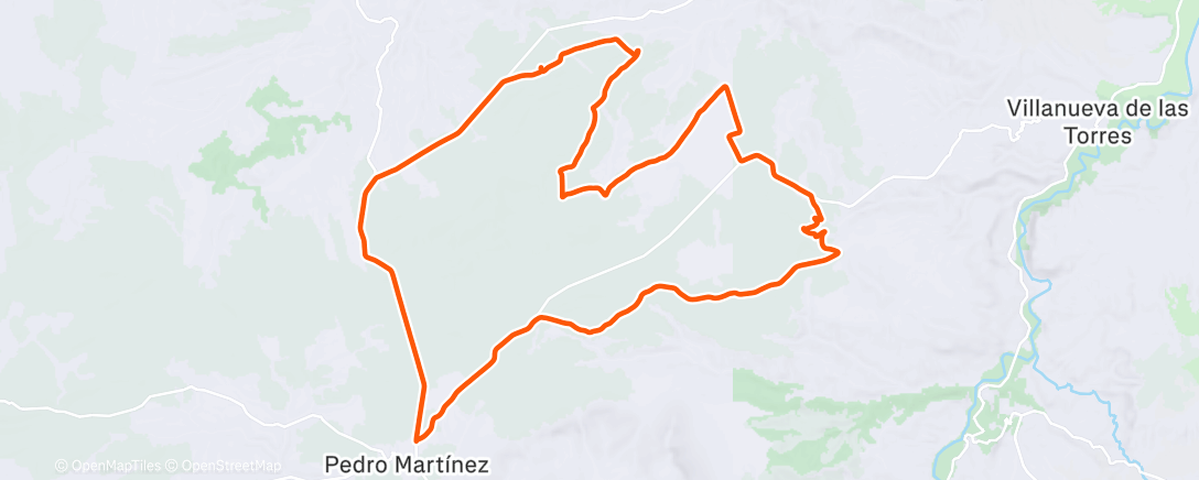 Карта физической активности (Bicicleta de montaña por la tarde)