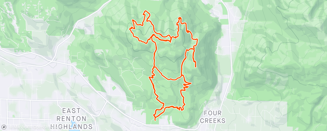 Map of the activity, Squak Mtn 50k