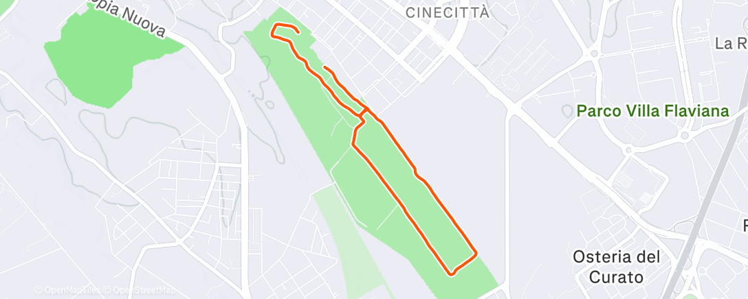 Map of the activity, Morning Run