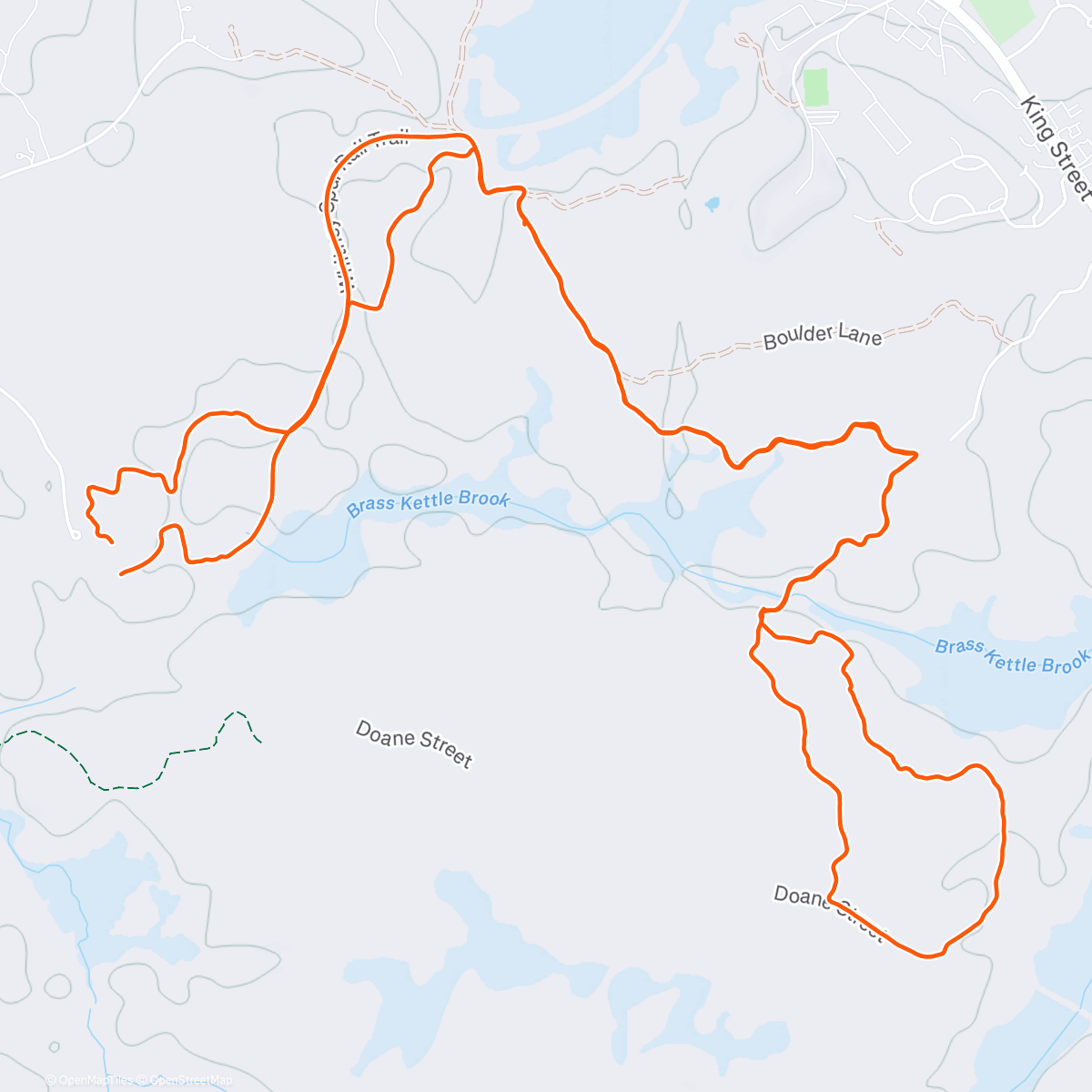 Map of the activity, Lunch Mountain Bike Ride