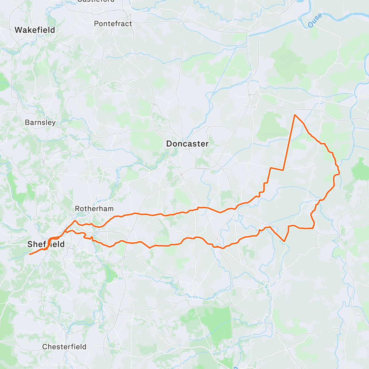 Map of the activity, 5 cold hours