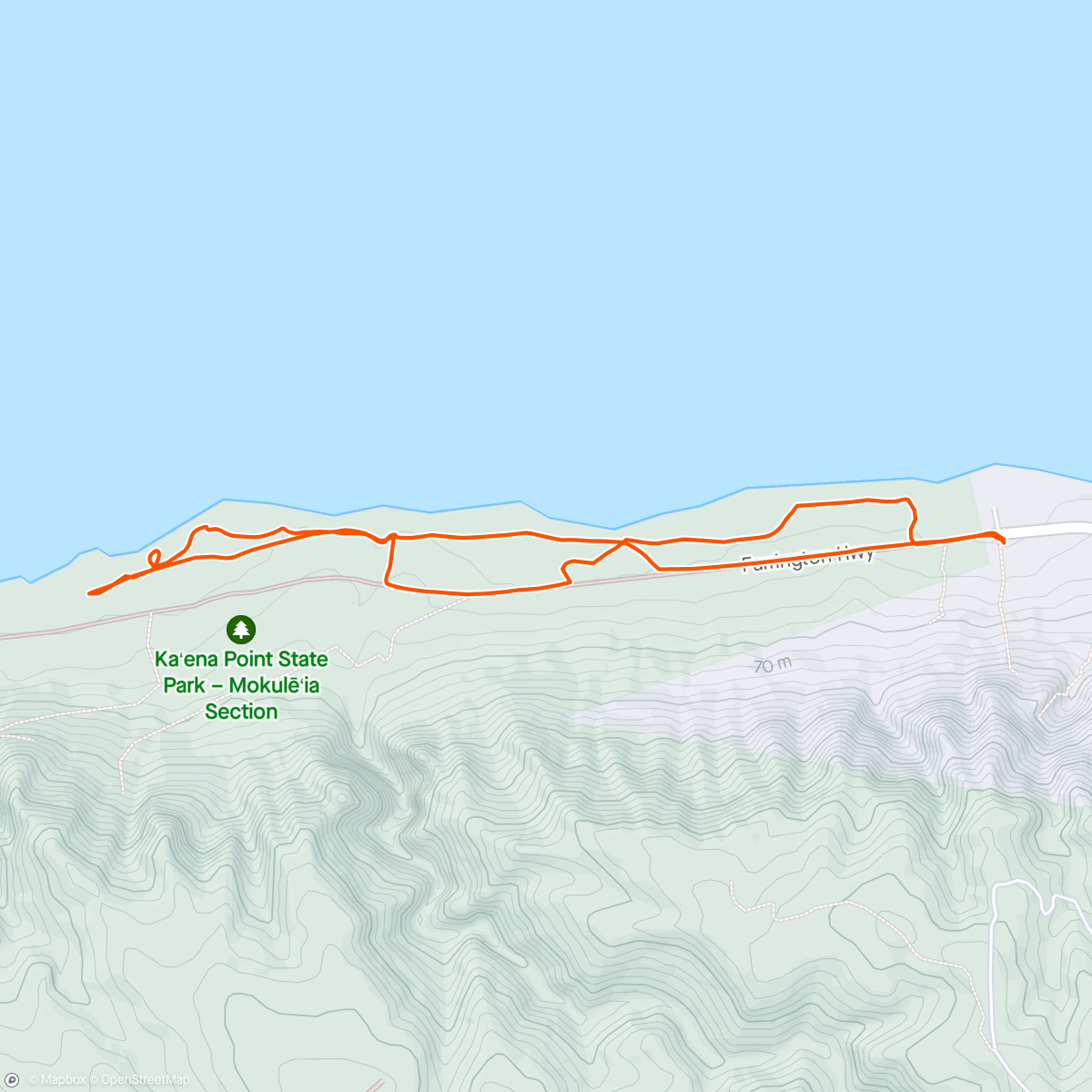 Map of the activity, Wandering around Ka’ena 🌊
