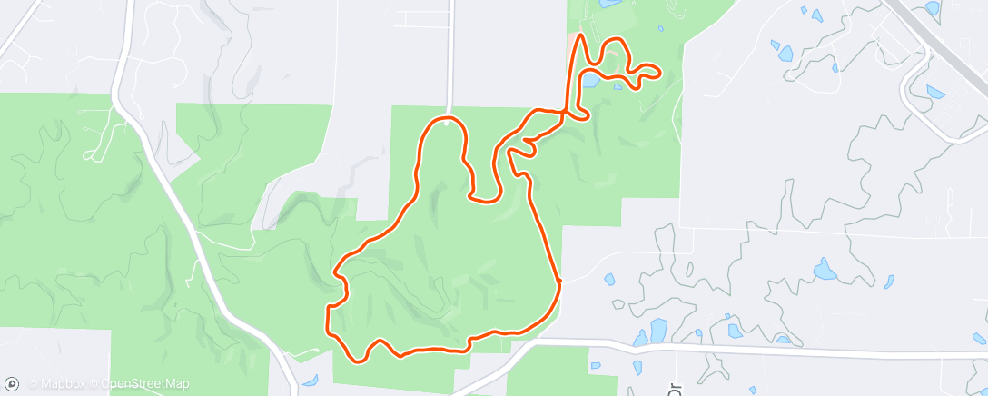 Map of the activity, Left work early and got out on the Trail