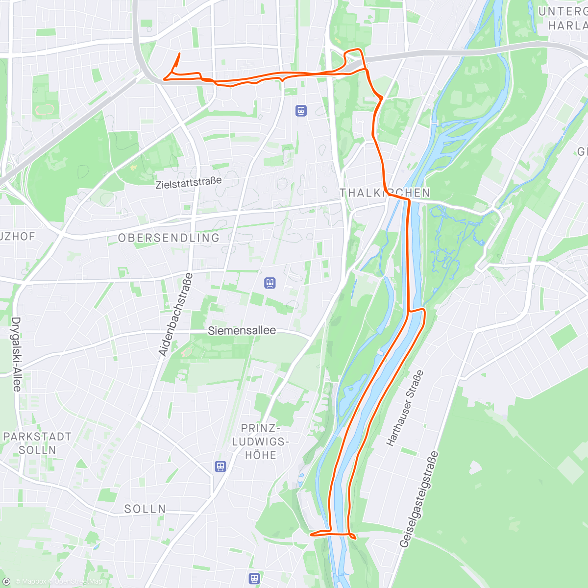 Map of the activity, Tempo an der Isar