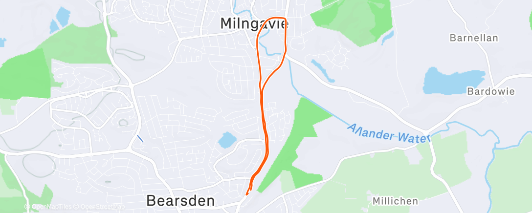 Map of the activity, Lunch Run