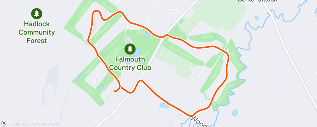 Map of the activity, Afternoon Run