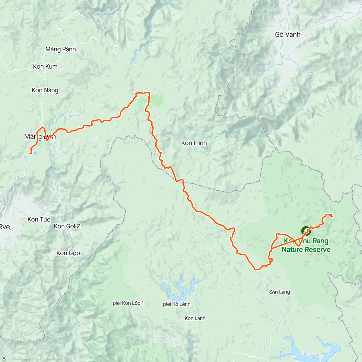 Map of the activity, Kontum thác K50
