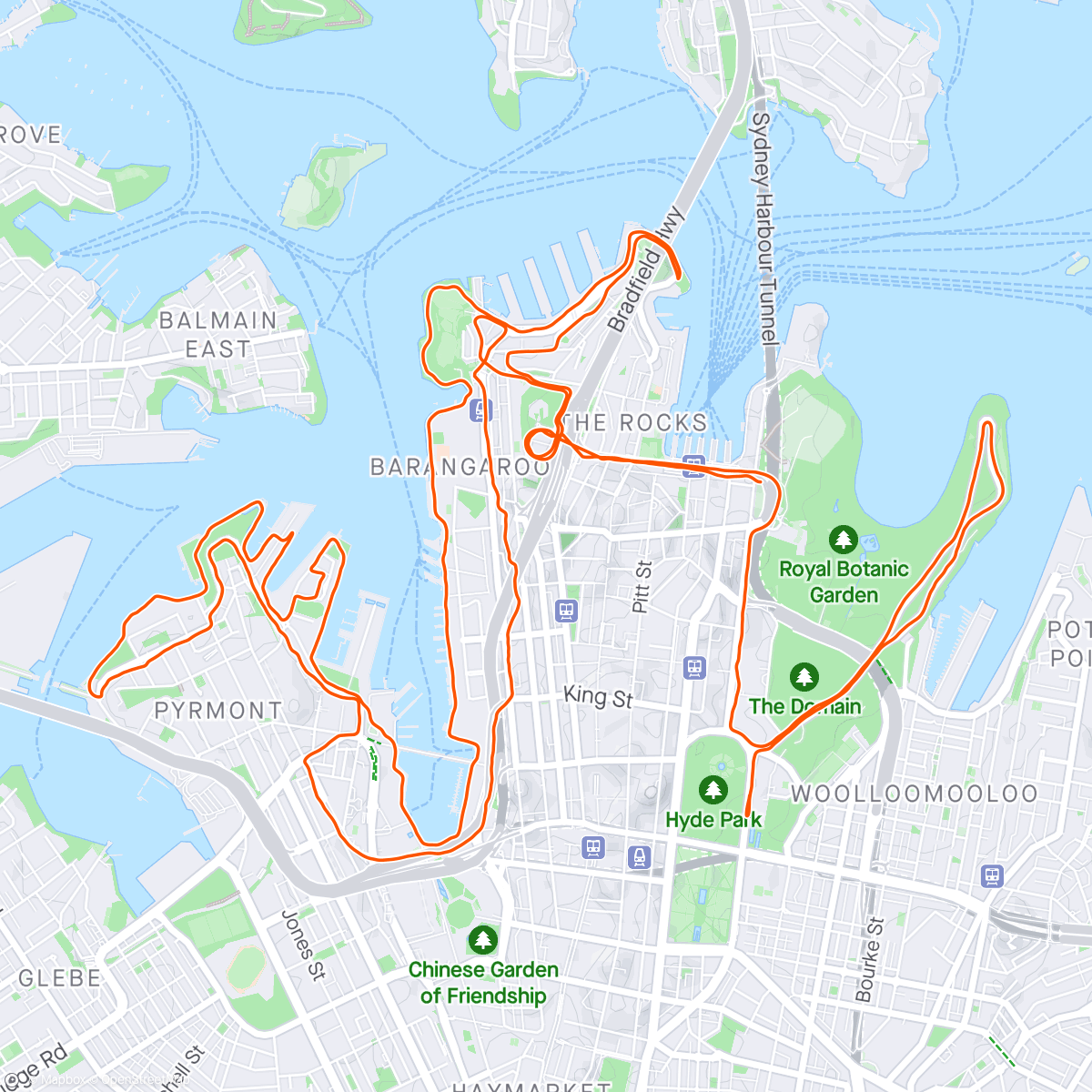 Map of the activity, Sydney Half